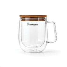 Cargar imagen en el visor de la galería, Taza para bebidas frías o calientes de NaturalSlim® | Double Wall Glass Mug
