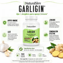 Cargar imagen en el visor de la galería, Garligin® | Ajo y Jengibre para Apoyo del Sistema Inmune
