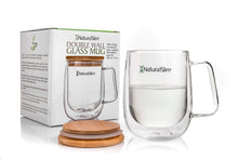 Cargar imagen en el visor de la galería, Taza para bebidas frías o calientes de NaturalSlim® | Double Wall Glass Mug
